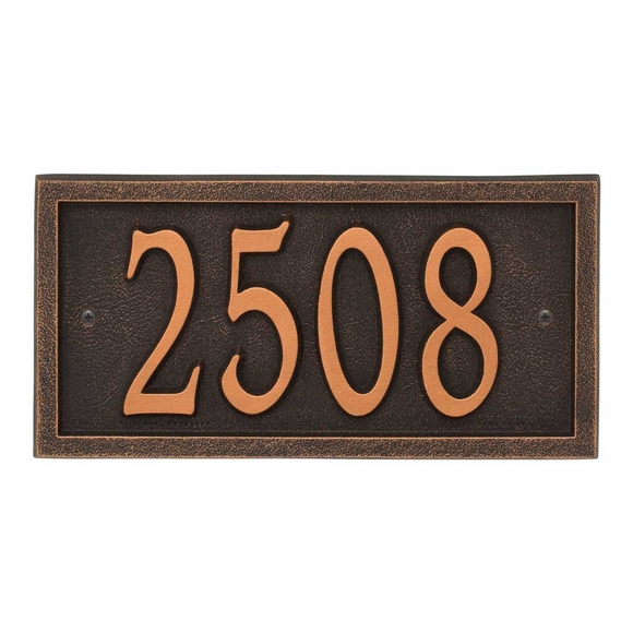 AlumaCast Metal Address Plaque Oil Rubbed Bronze
