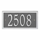 AlumaCast Metal Address Plaque Pewter with Silver
