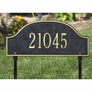 Aluminum Arch Address Plaque For Wall or Optional Lawn Stake Mount