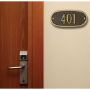 Aluminum Metal Address Plaque - Oval House Number Sign - Choose Your Color