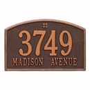 Aluminum Metal Arch Address Plaque With 2 Lines - Choose Your Color