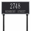 Aluminum Metal Lawn Mount Address Plaque - Rectangle Shape House Number Sign