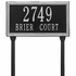 Aluminum Metal Rectangle Address Plaque - For Wall or Optional Lawn Mount