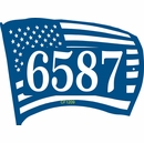 American Flag Shape Address Plaque