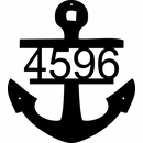 Anchor Address Sign - Custom Nautical Theme Silhouette Plaque