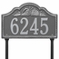 Arch Address Number Lawn Plaque With Seashell and Rope Border
