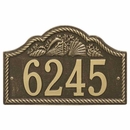 Arch Address Number Plaque With Seashells And Rope Border
