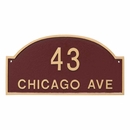 Arch Address Plaque - 2 Line Address Sign