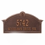 Arch Address Plaque Wall Mount - Bronze with Gold, Black with Gold, Antique Copper, or Pewter with Silver