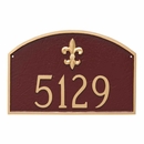 Arch Address Plaque with Fleur de Lis