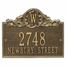 Arch Address Plaque with Monogram Wall Mount