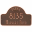 Arch Address Plaque with Name - Custom Metal Address Sign