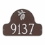 Arch Address Plaque with Pine Cones