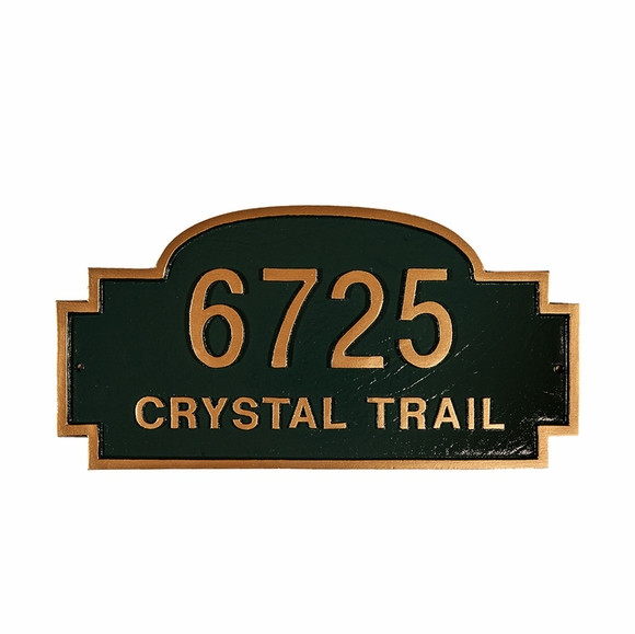Arch Address Sign - Decorative House Number Plaque