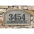 Arch Address Sign Made From Stone and Resin