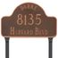 Arch Lawn Address Sign with Name, House Number, and Street - Choose Your Size and Color