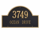 Arch Shape Address Plaque - Aluminum Metal House Number Sign