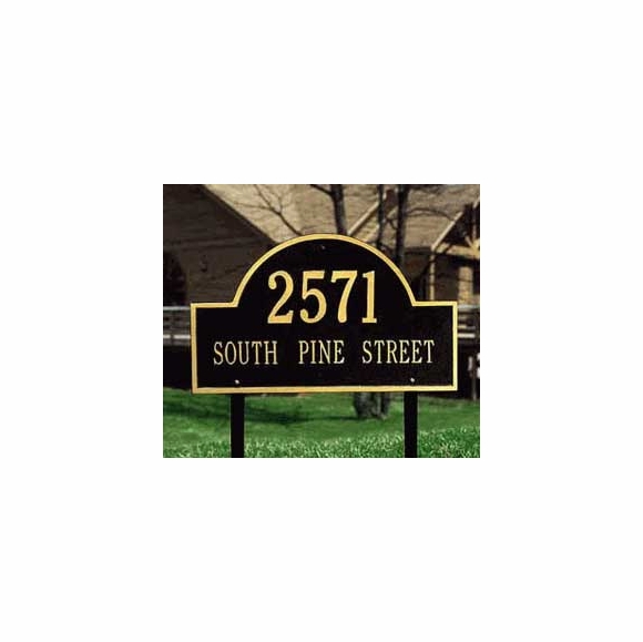 Personalized Cast Aluminum Address Plaque | House Number & Street Name Sign