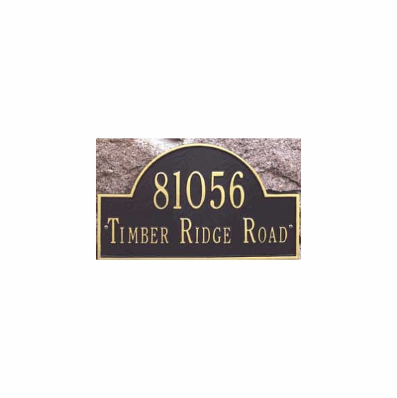 Personalized Cast Aluminum Address Plaque | House Number & Street Name Sign