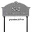 Decorative Arch Shape Address Sign Lawn Mount Made From Aluminum Metal