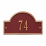 Small Metal Address Plaque - Arch Shape Unit Number Marker for Condo Doors & Office Doors