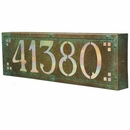 Arts & Crafts Lighted Address Plaque Large For Up To 5 House Numbers