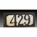 Arts & Crafts Lighted Address Plaque Small For Up To 3 House Numbers