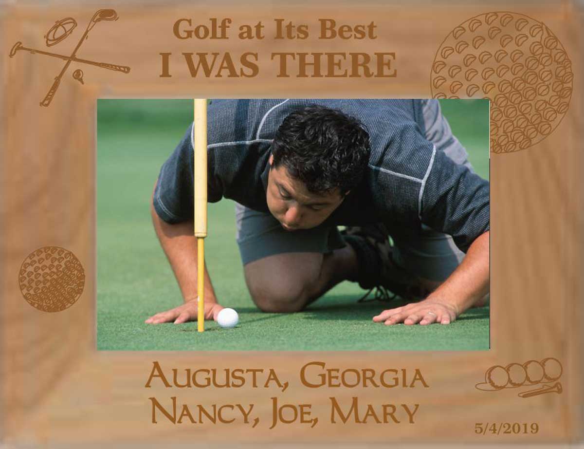 Golf Tournament Custom Engraved Personalized Picture Frame