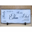 Baby Boy Slate Name Sign