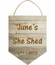Personalized Banner Shape Wall Sign - Faux Wood Hanging Wall Art Custom Engraved With Your Message