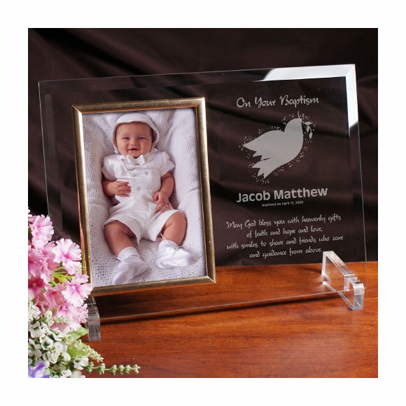 Baptism or Christening Gift Personalized Picture Frame