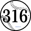 Baseball Shape Address Sign