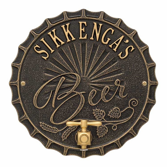 Beer Bottle Cap Plaque