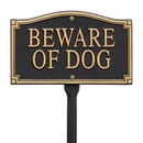 Beware of Dog Sign For Wall Mount or Lawn Stake