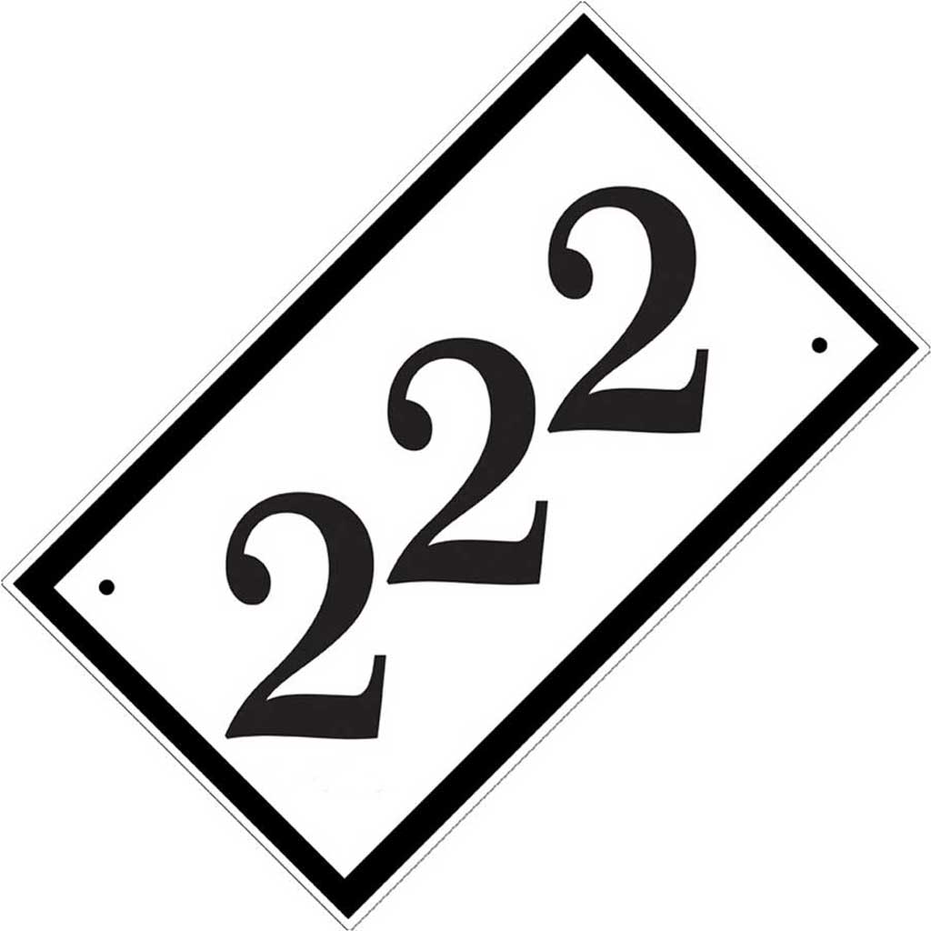 Diagonal House Number Plaque