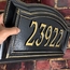 Metal Address Plaque With 4 Inch House Numbers Black And Gold