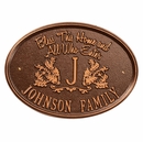 Bless This Home and All Who Enter Personalized Family Name Plaque with Letter in Center