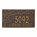 Blossoming Tree Address Plaque Displays Your House Number And Street Name - Choose Your Color