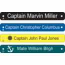 Boat Crew Name Plate - Captain, Mate, Steward, Engineer, Chief, Chef