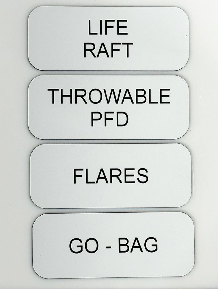 Boat Equipment Labels