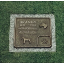 Bronze Dog Grave Marker Headstone