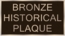 Bronze Historical Site Plaque
