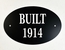 Year Built Plaque - Founded, Circa, Established Sign