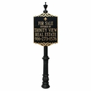 Business Sign System with Post, Base, Pole, Mount, and Horsehead, Pineapple, Ball, Urn, or Acorn Finial