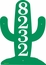 Cactus Shape Address Plaque - Southwestern Theme House Number Sign