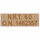 Canadian Vessel Registration Plate Oak