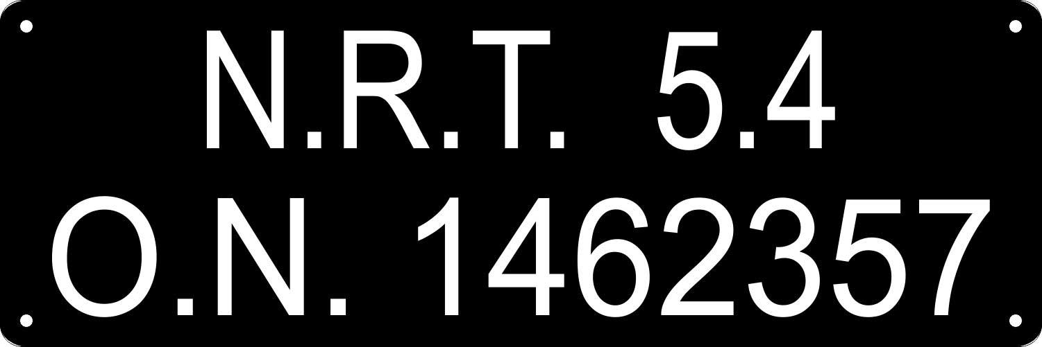Canadian Vessel Registry Plate