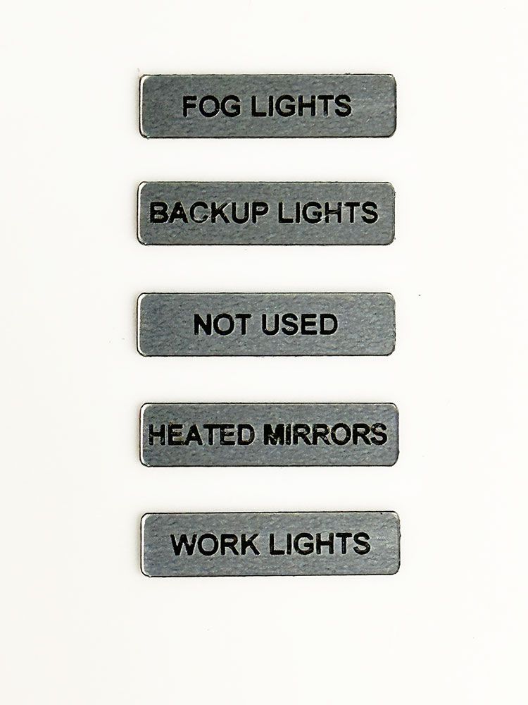 Car Switch Labels