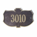 Cast Brass Address Sign Leaf Shape