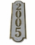 Cast Brass Vertical House Number Plaque